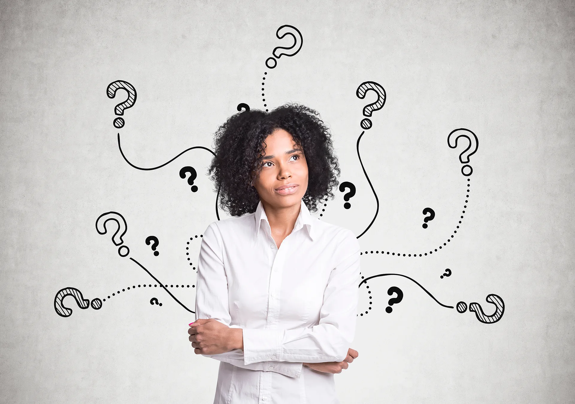 Advisor-Evolved-background-2 picture of a woman with question marks